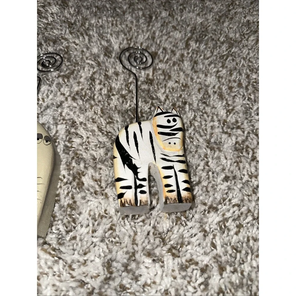 Pier 1 Set Of 2 African Animals‎ Photo Holders New In Box